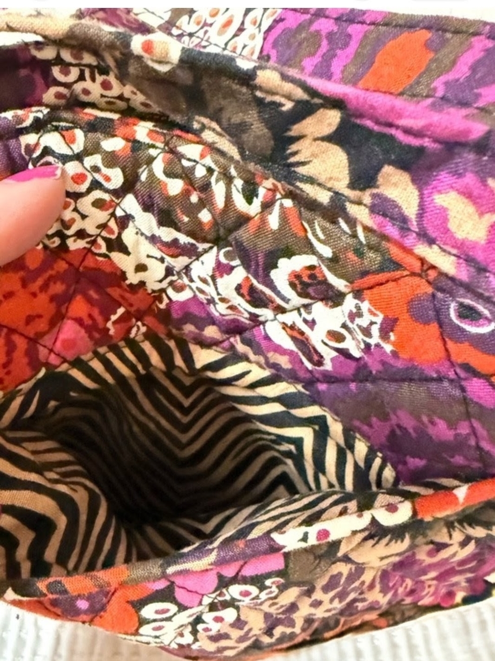 Vera Bradley Quilted Purple Floral Crossbody Bag